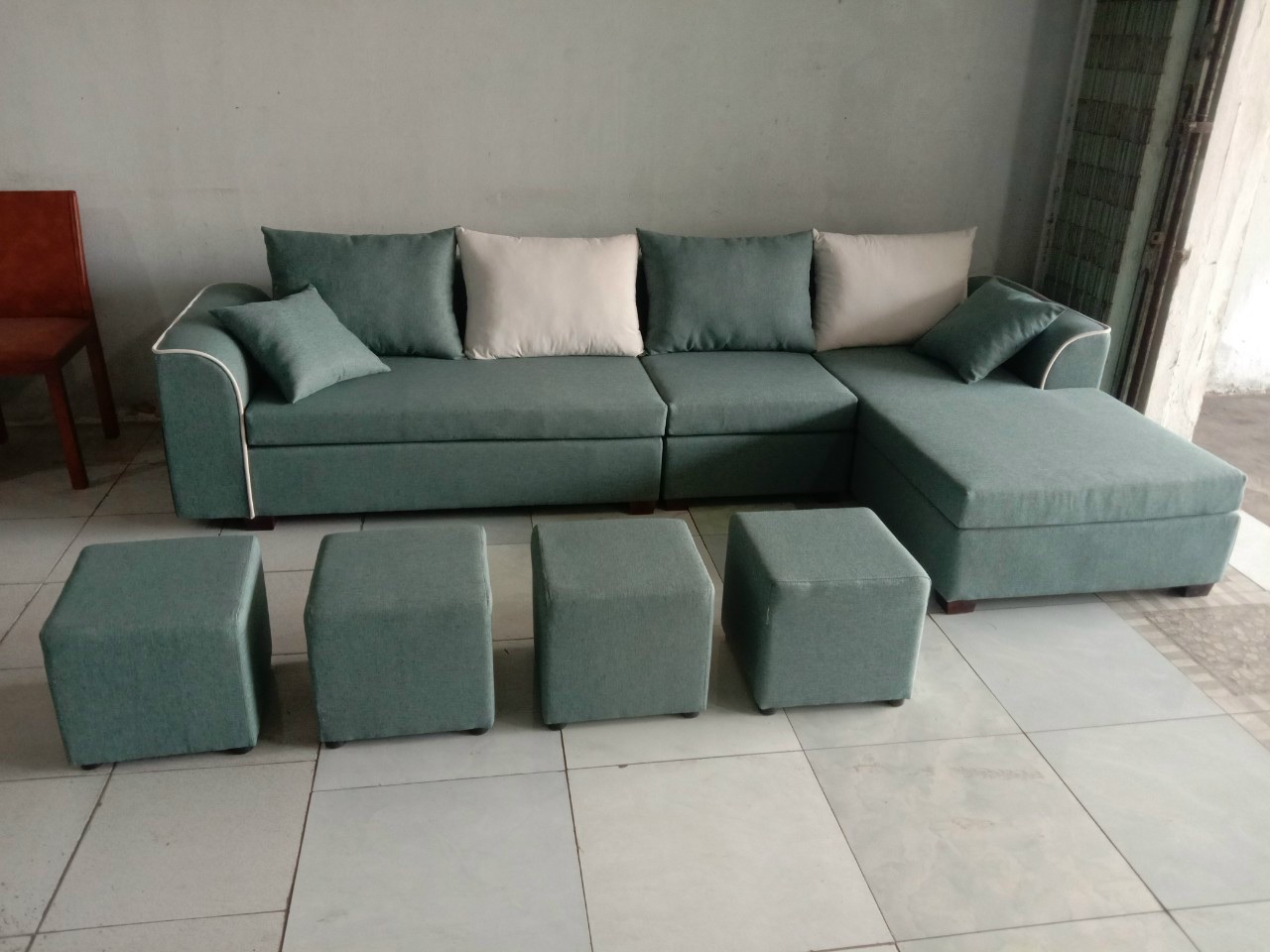 Sofa góc phòng khách juno sofa KT 2m8 x150cm