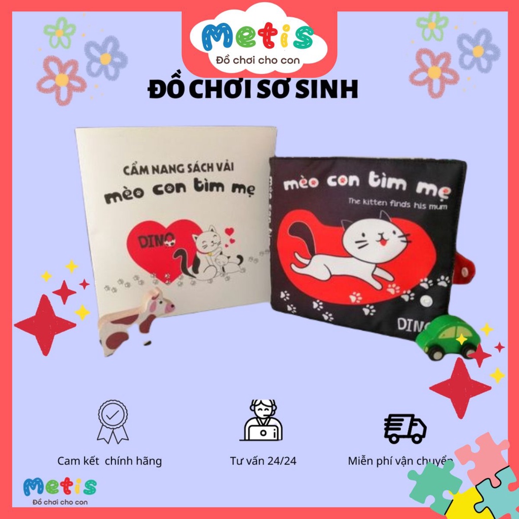 Sách vải Mèo con tìm Mẹ kèm học liệu