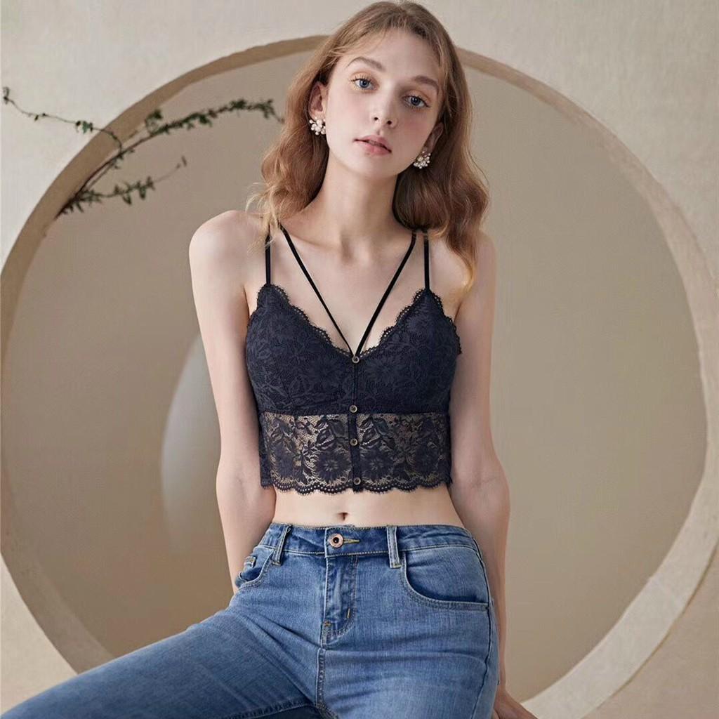 ÁO BRA REN KHUY DÂY CHÉO NGỰC MÃ 2404 SIÊU SEXY
