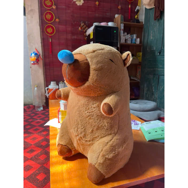Gấu bông Chuột Capybara Thú nhồi bông Capybara Bộ trưởng Bộ Ngoại Giao đáng yêu 30cm Mũi Rút Thú Bông Quà Tặng