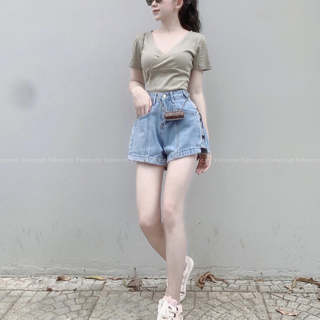 Áo Thun Cổ Đắp Chéo Lạ Mắt, Tôn Nét Quyến Rũ, Tone Màu Pastel Nhẹ Nhàng