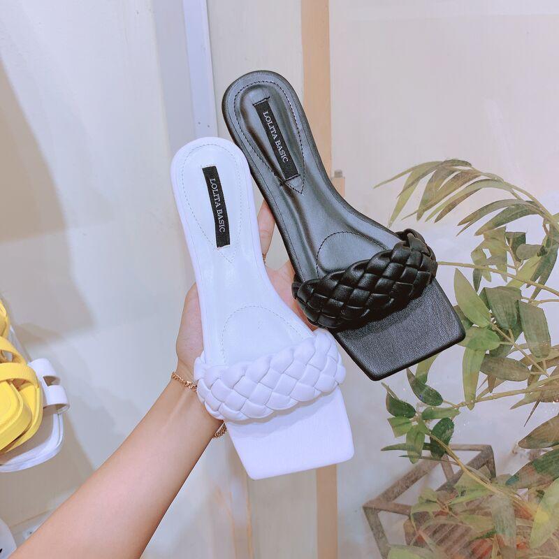 Dép quai ngang thắt bính đế bệt