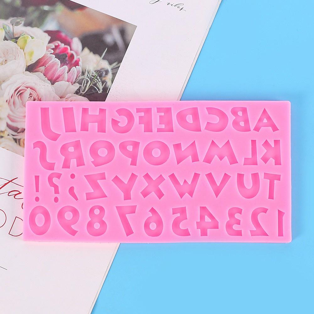 PEONY Jelly Number Letter Silicone Mold Fondant Cake Decoration Tool Cake Mould Bakeware Happy Birthday Chocolate Baking Candy Molds