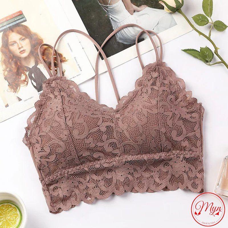 ÁO BRA REN TIỂU THƯ DÂY CHÉO MỀM MẠI GỢI CẢM