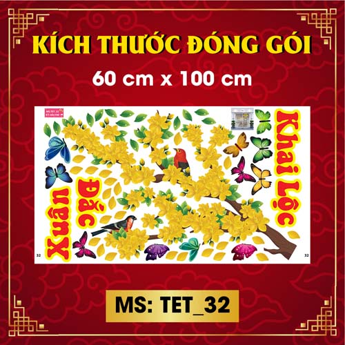 DECAL TRANG TRÍ TẾT 2021 COMBO SỐ 19