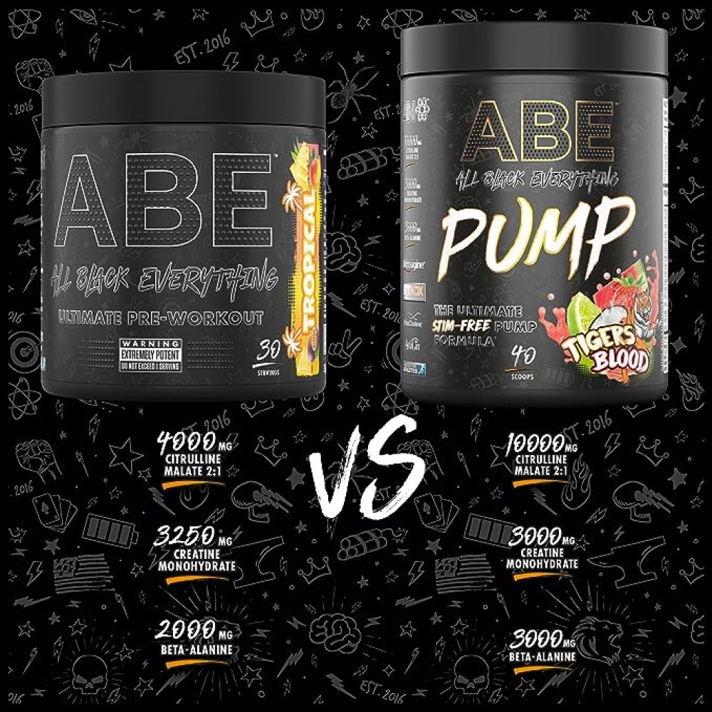 Abe Pump Pre Workout (40 Serving - 500gram) Applied Nutrition - Hỗ Trợ Tăng Sức Mạnh Sức Bền Và Năng Lượng Tập Luyện Khô