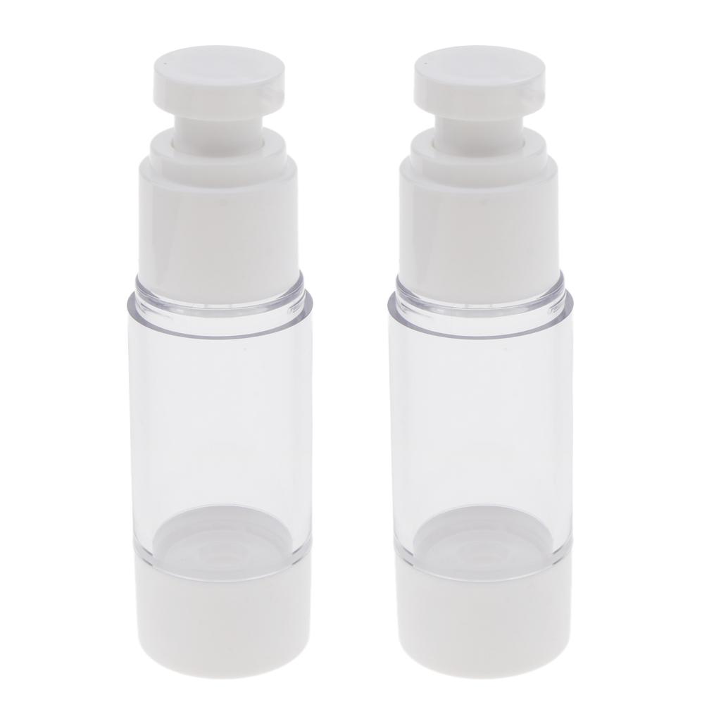 2x Chai Bơm Không Khí Vô Trùng Mực Có Thể Nạp Lại / Lotion / Serum