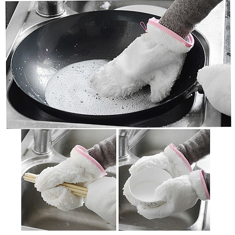 Đôi Gang Tay Kiêm Giẻ Rửa Bát Thông Minh 2in1 GOLDSEEE 2