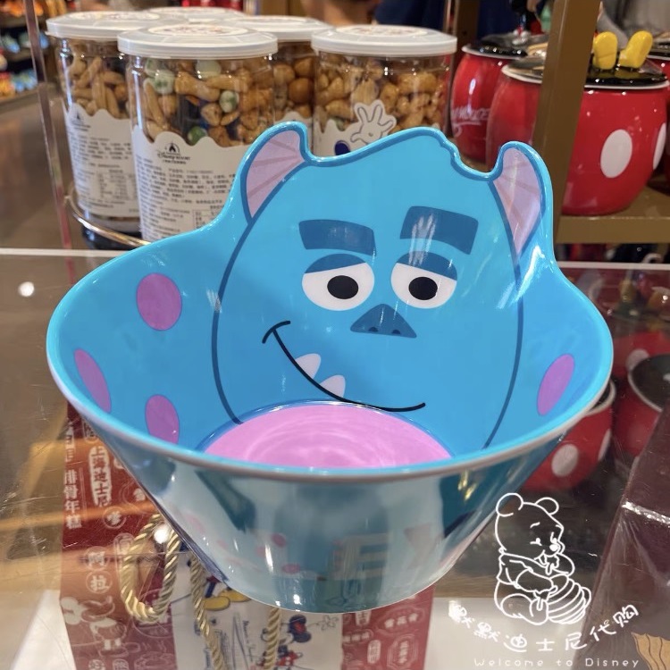 Chén ăn nhựa Melamine hình Sulley Monsters University 3D màu xanh dương cho bé trai - 78VNDM2488X