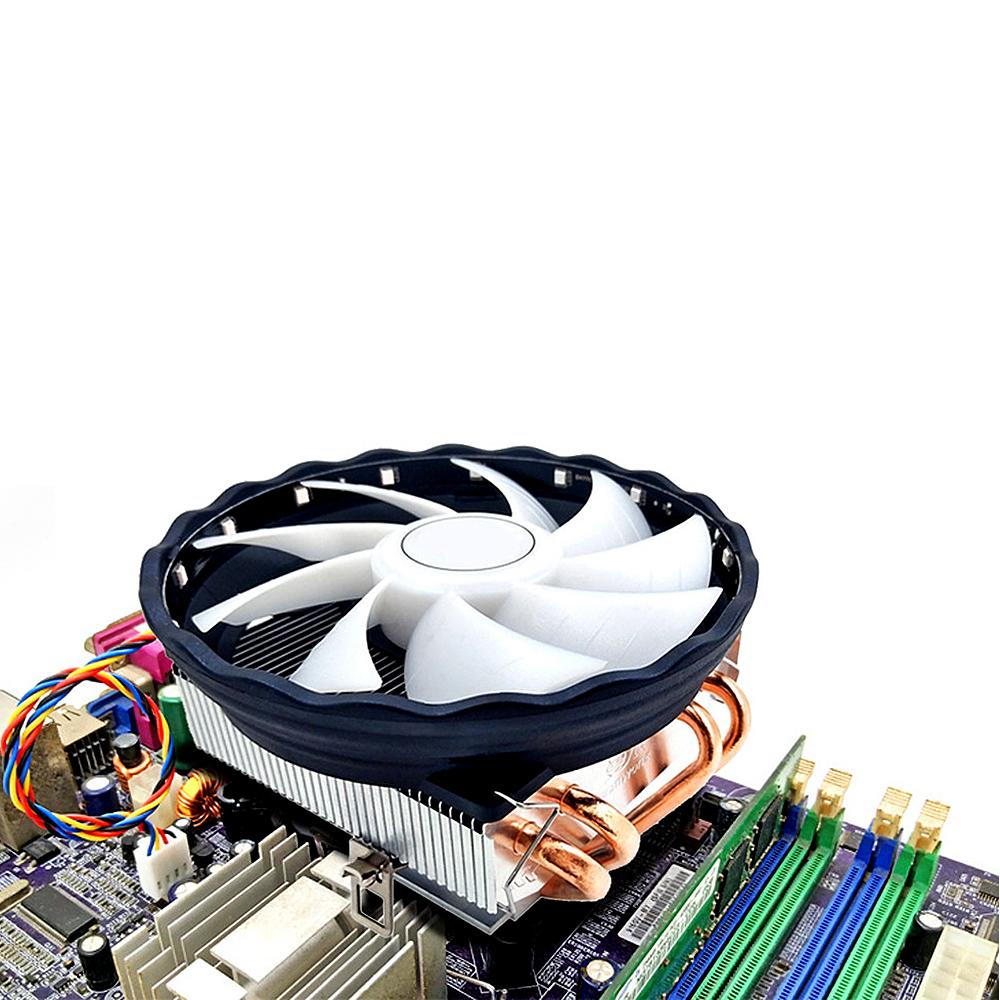 Bộ làm mát CPU V4 4 Ống dẫn nhiệt bằng đồng 3Pin Quạt làm mát yên tĩnh đầy màu sắc Thay thế cho Intel LGA 775/1150/1155/1156/1151/1366