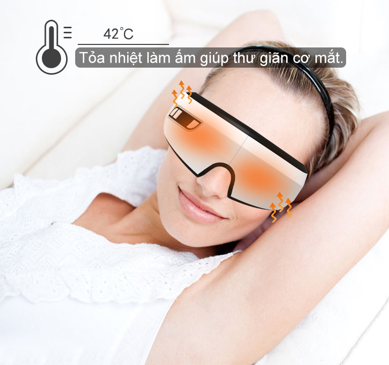 Máy Massage mắt Bluetooth nghe nhạc thư giãn cao cấp AQHY1