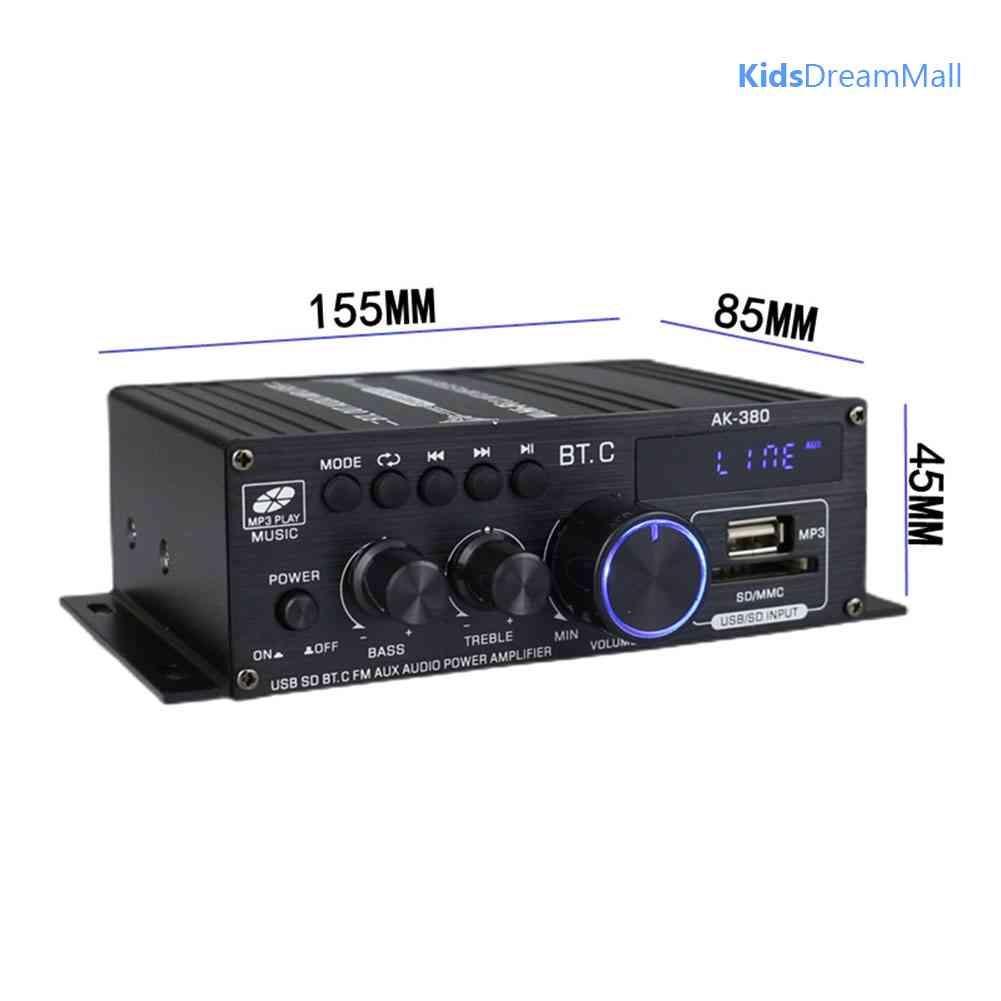 Mới Bộ Khuếch Đại Âm Thanh Bluetooth AK380 12V 2 Kênh HIFI Chuyên Dụng Cho Gia Đình