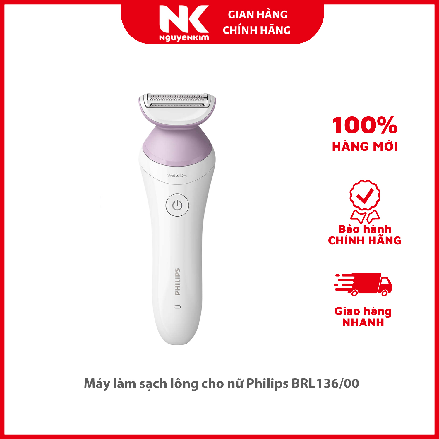 Máy làm sạch lông cho nữ Philips BRL136/00 - Hàng chính hãng