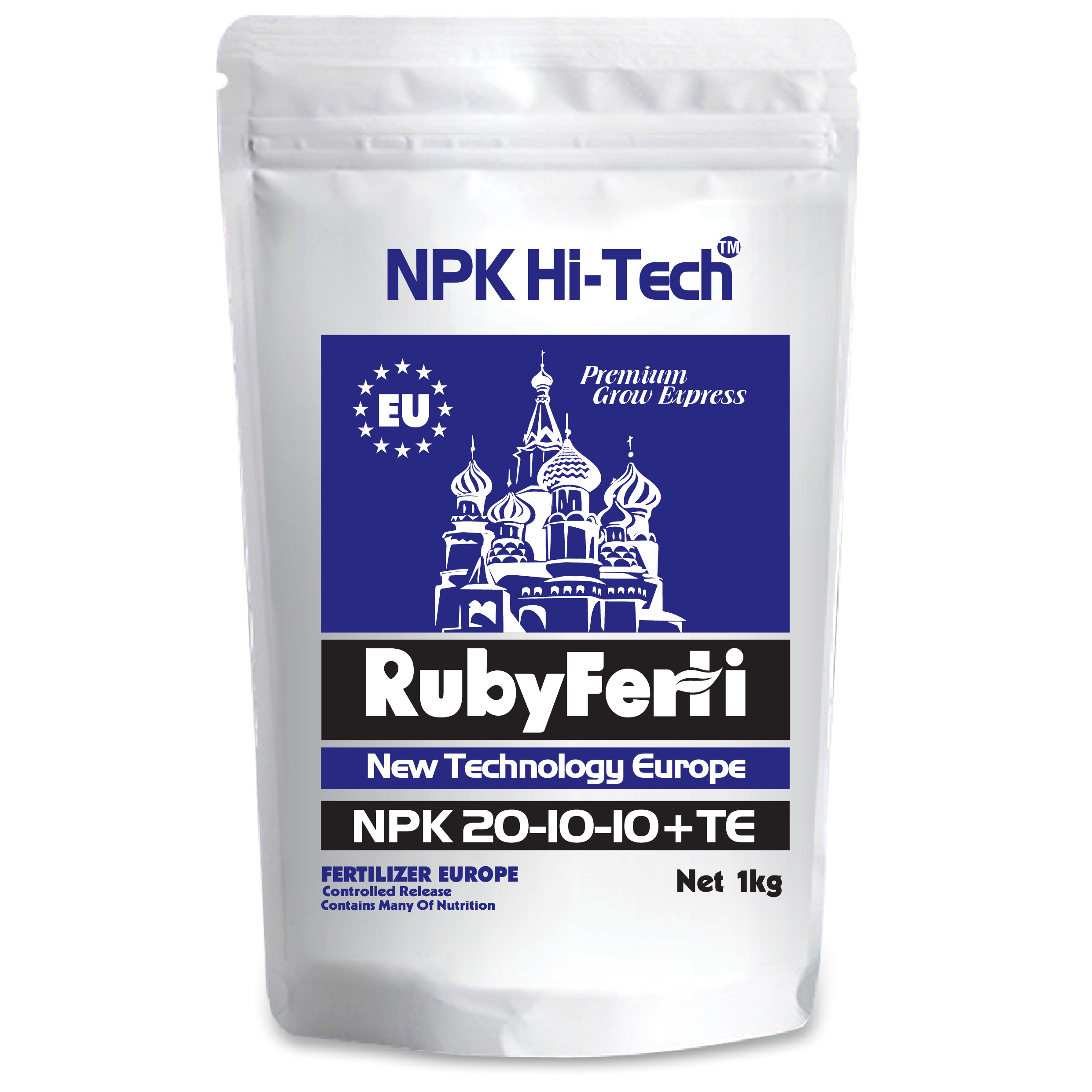 Phân bón NPK Hi-Tech: RubyFerti NPK 20-10-10+TE