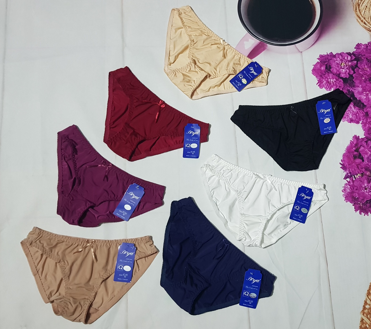 Quần lót nữ thun lạnh trơn Boya 057T – Mát lạnh, co giãn 4 chiều
