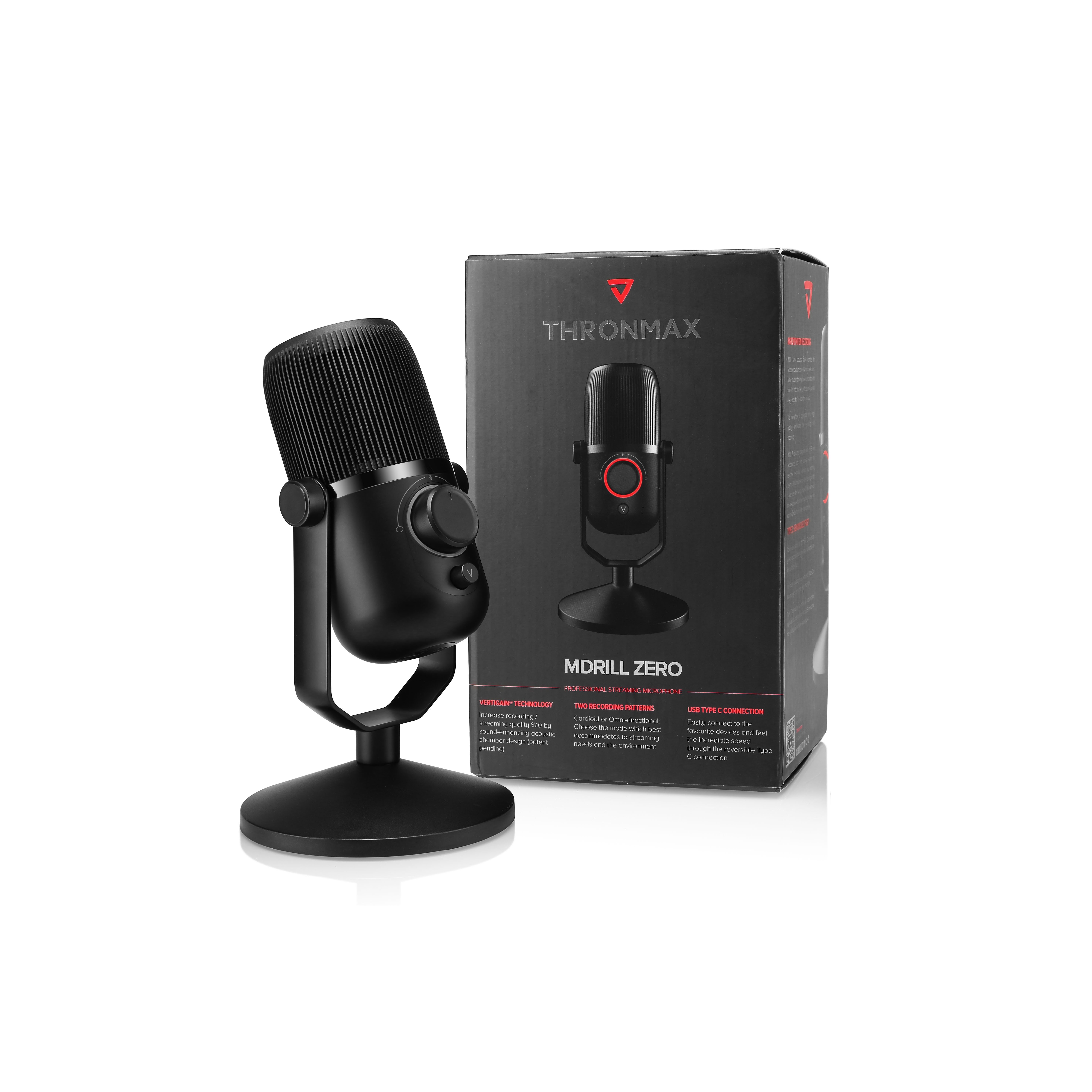 Microphone Thronmax Mdrill Zero M4 Jet Black - Hàng Chính Hãng