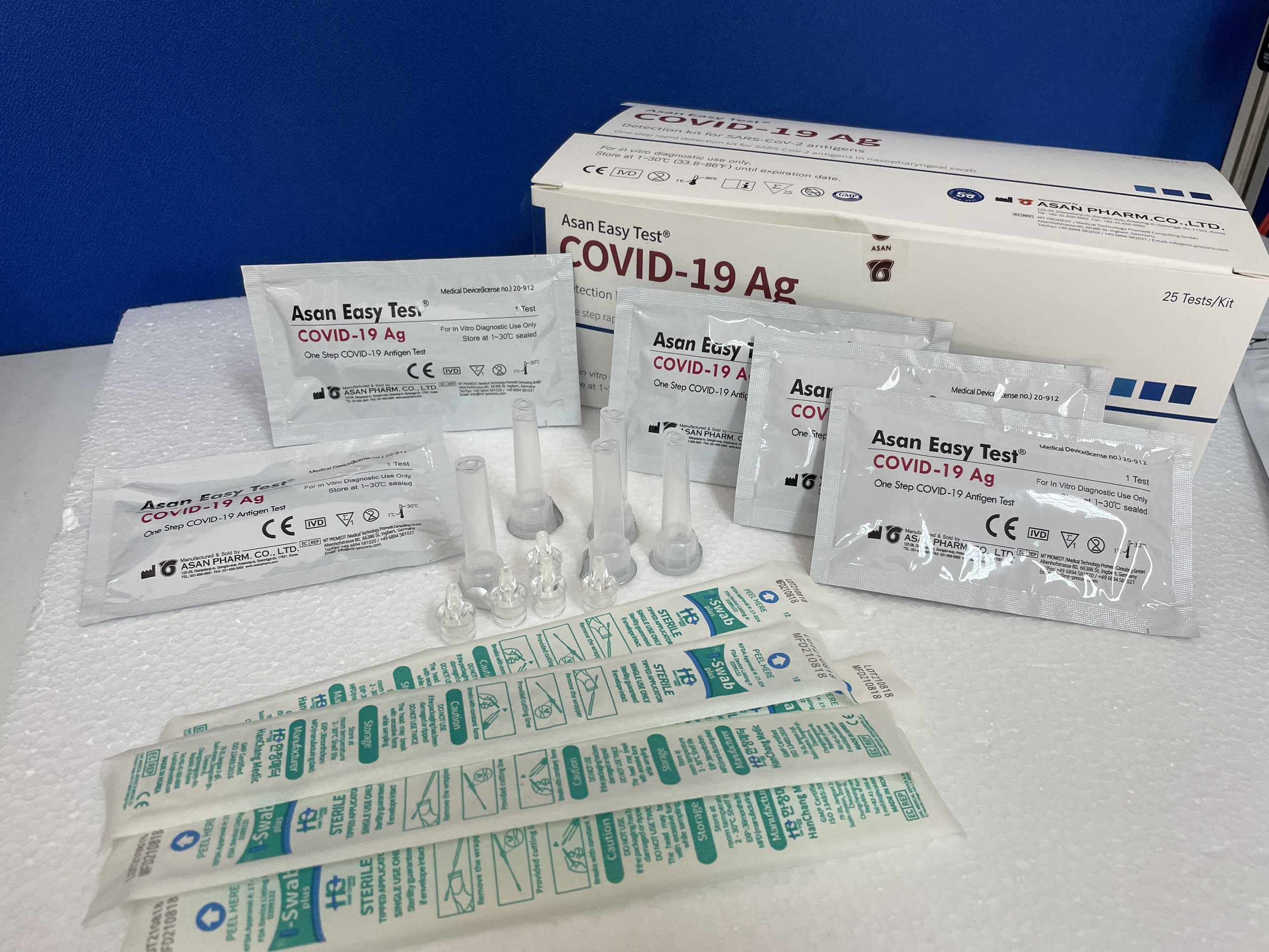 Bộ 5 KIT test nhanh COVID-19 tại nhà - Asan Hàn Quốc