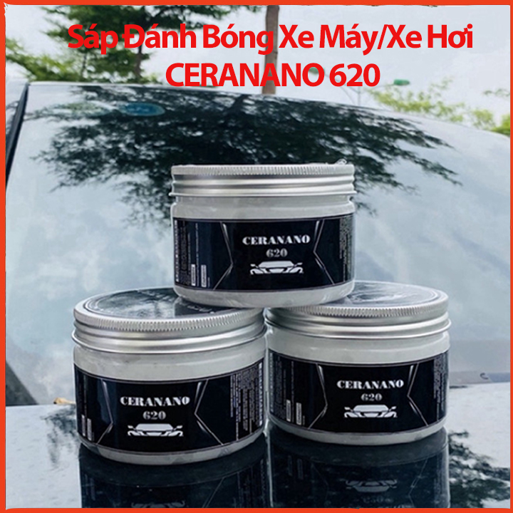 [Tặng Kèm Khăn Lau] Sáp Đánh Bóng Xe Máy, Ô Tô CERANANO 300g Phủ Ceramic Wax Làm Đẹp Bóng Xe - Đánh Sạch Vết Xước Xe