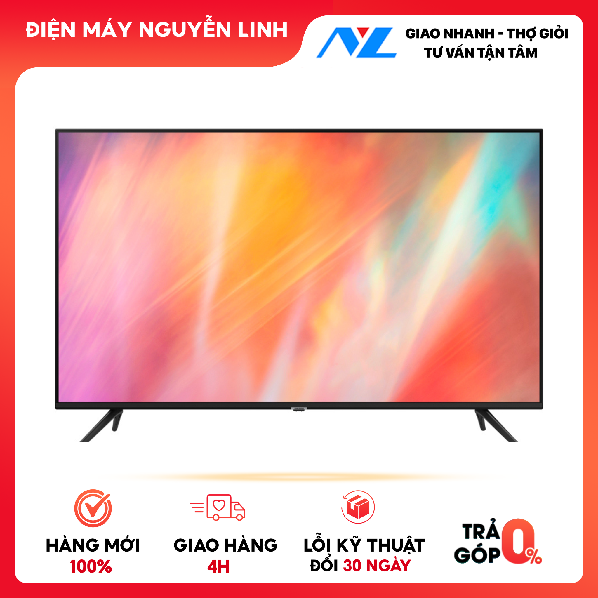 Smart Tivi Crystal Samsung 4K 65 inch UA65AU8100 Mới 2021