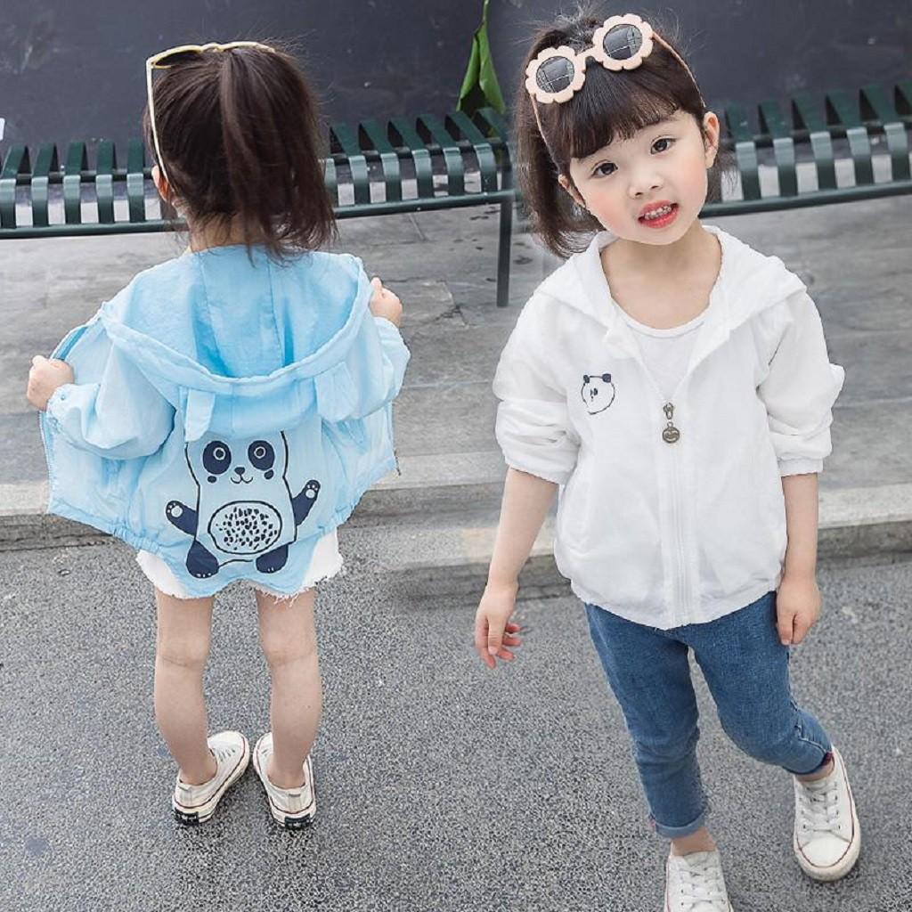 Áo Chống Nắng In Hình Gấu Cho Bé SUMO KIDS, Áo Khoác Nắng Cho Bé Từ 6-25kg