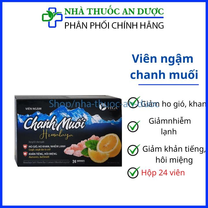Viên ngâm chanh muối Himalaya giảm ho gió, ho khan,khản tiếng , hôi miệng – hộp 24 viên