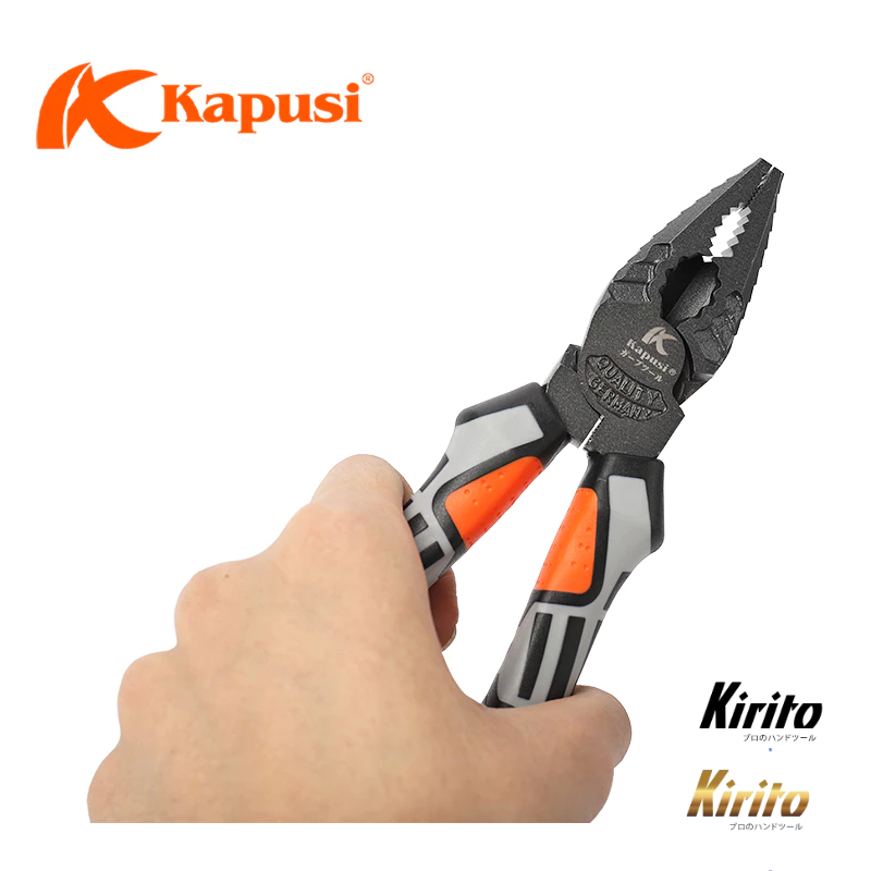 Kìm điện Nhật Kapusi cao cấp kiểu đức thép CRV cao cấp, trợ lực 30%