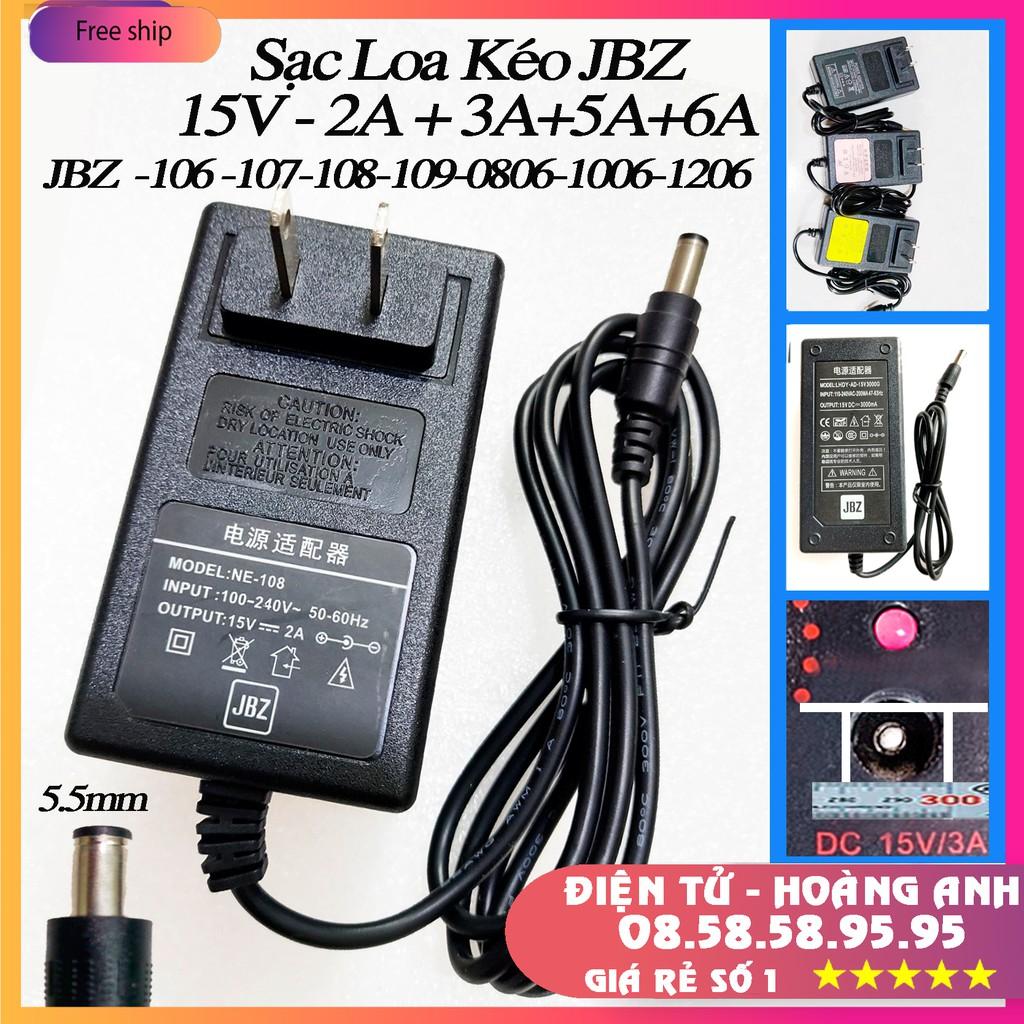 Adapter Sạc Loa Kéo JBZ 106 107 108 109 - 0806 - 1006 - 1206 Nguồn 15V-2A+3A+5A+6A -Chính Hãng