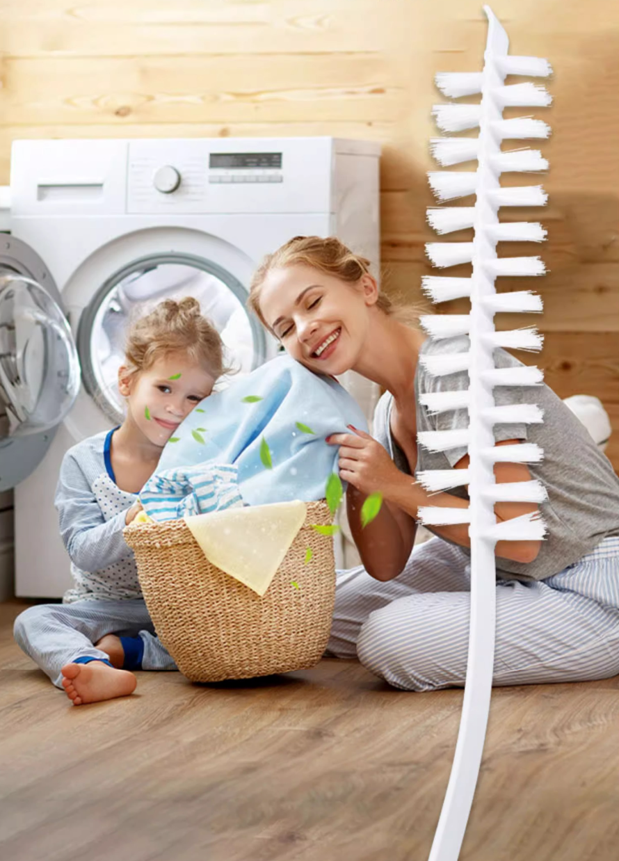 Bàn chải vệ sinh lồng máy giặt, máy sấy, điều hoà, quạt, hút mùi… cán dài, dụng cụ cọ rửa vệ sinh đa năng uốn 360 độ - Hàng chính hãng