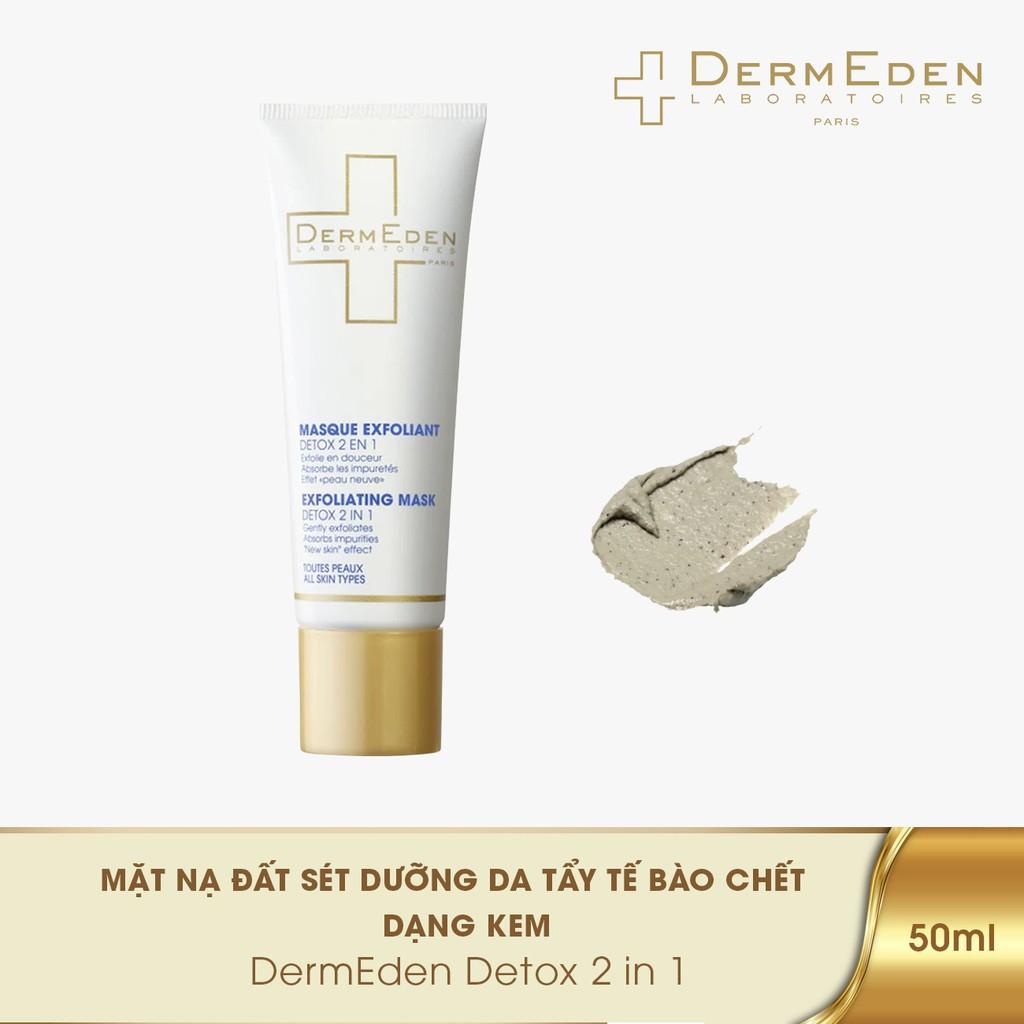 Mặt nạ đất sét giảm mụn đầu đen, kiềm dầu DERMEDEN Exfoliating Mask AHA 50ml [HSD 8/2024]