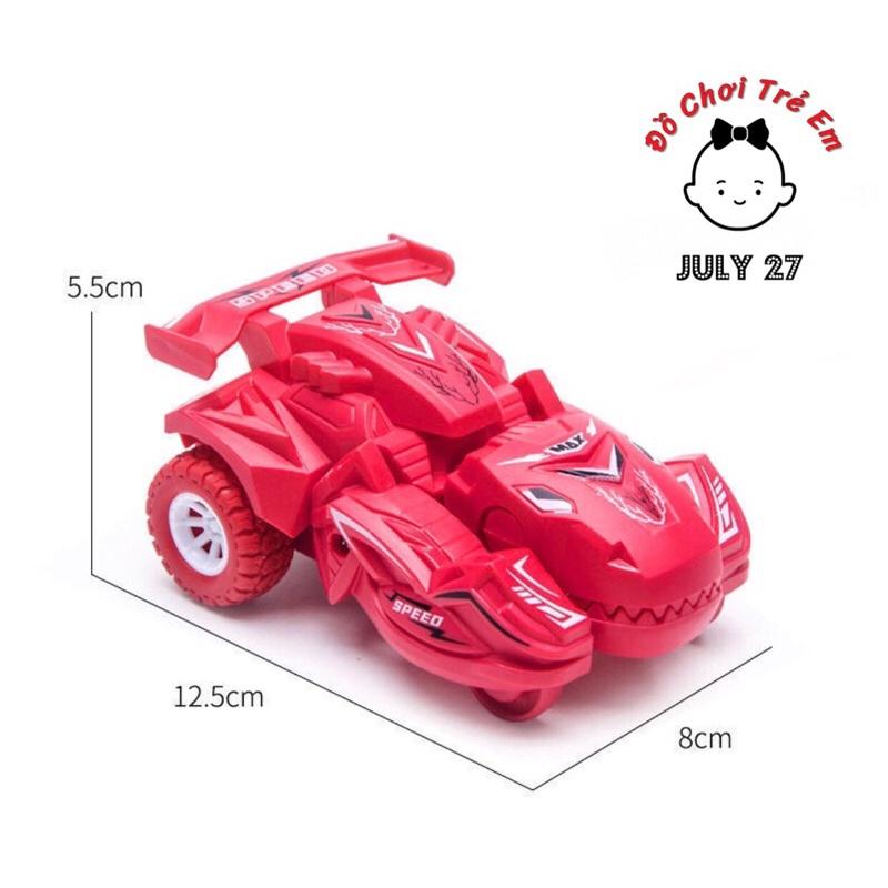 Ô Tô Biến Hình Khủng Long Cao Cấp -  Nhựa ABS Chắc Chắn Kích Thước 8 cm*5.5 cm*12 cm