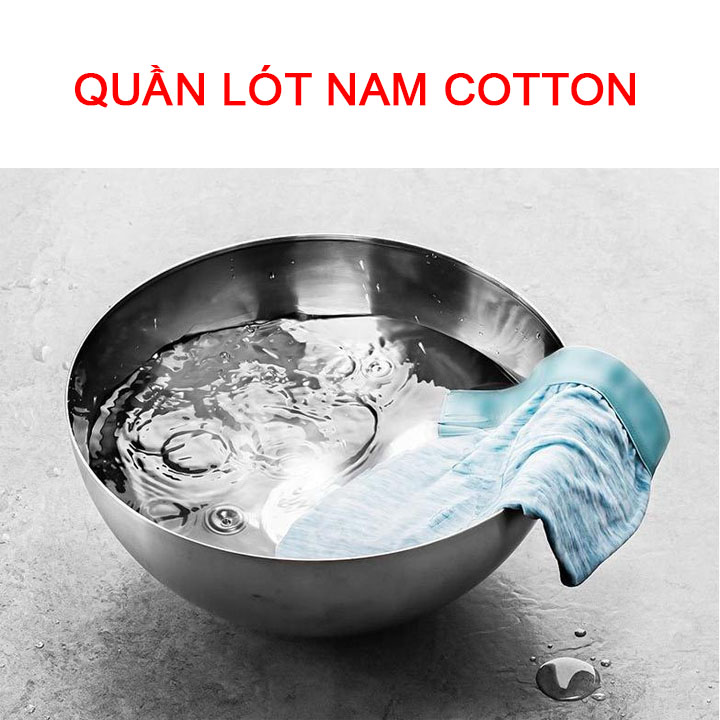 Combo 4 quần lót nam cotton mềm mại bền đẹp thoáng mát, đàn hồi thoáng khí