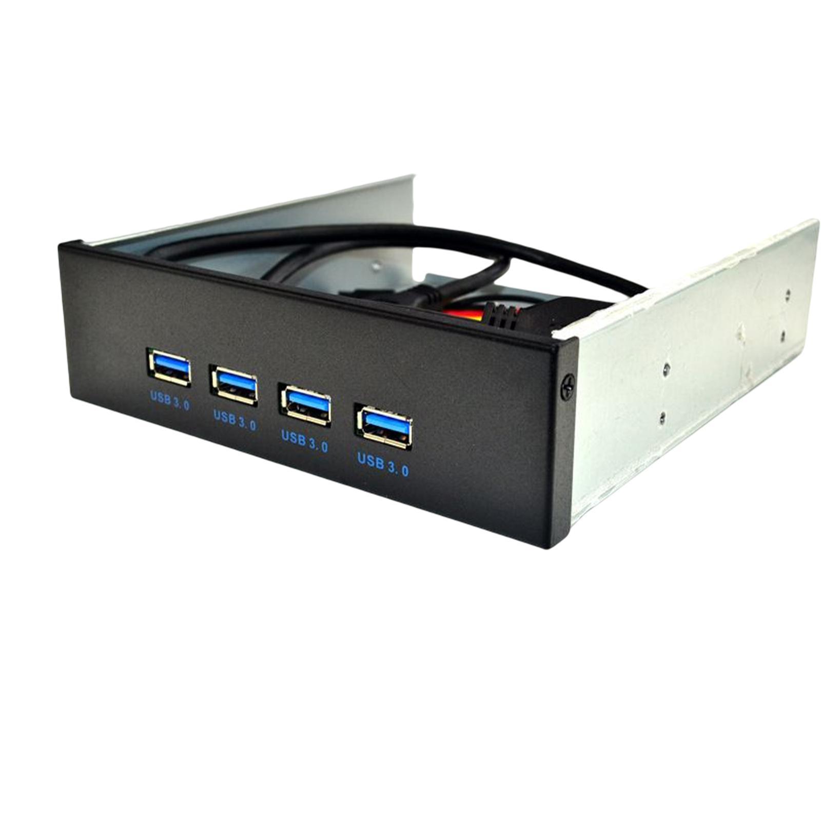 Front Panel USB Hub 4 USB 3.0 Port 19 Pin to 4 Interface for Computer PC