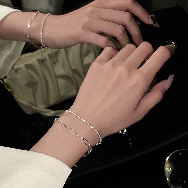 Vòng tay mạ bạc thiết kế thời trang xinh xắn cực hot 2022