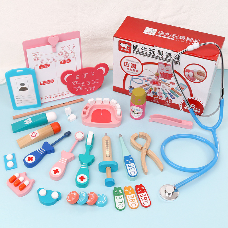 Bộ đồ chơi bác sĩ bằng gỗ 36 chi tiết cao cấp cho bé