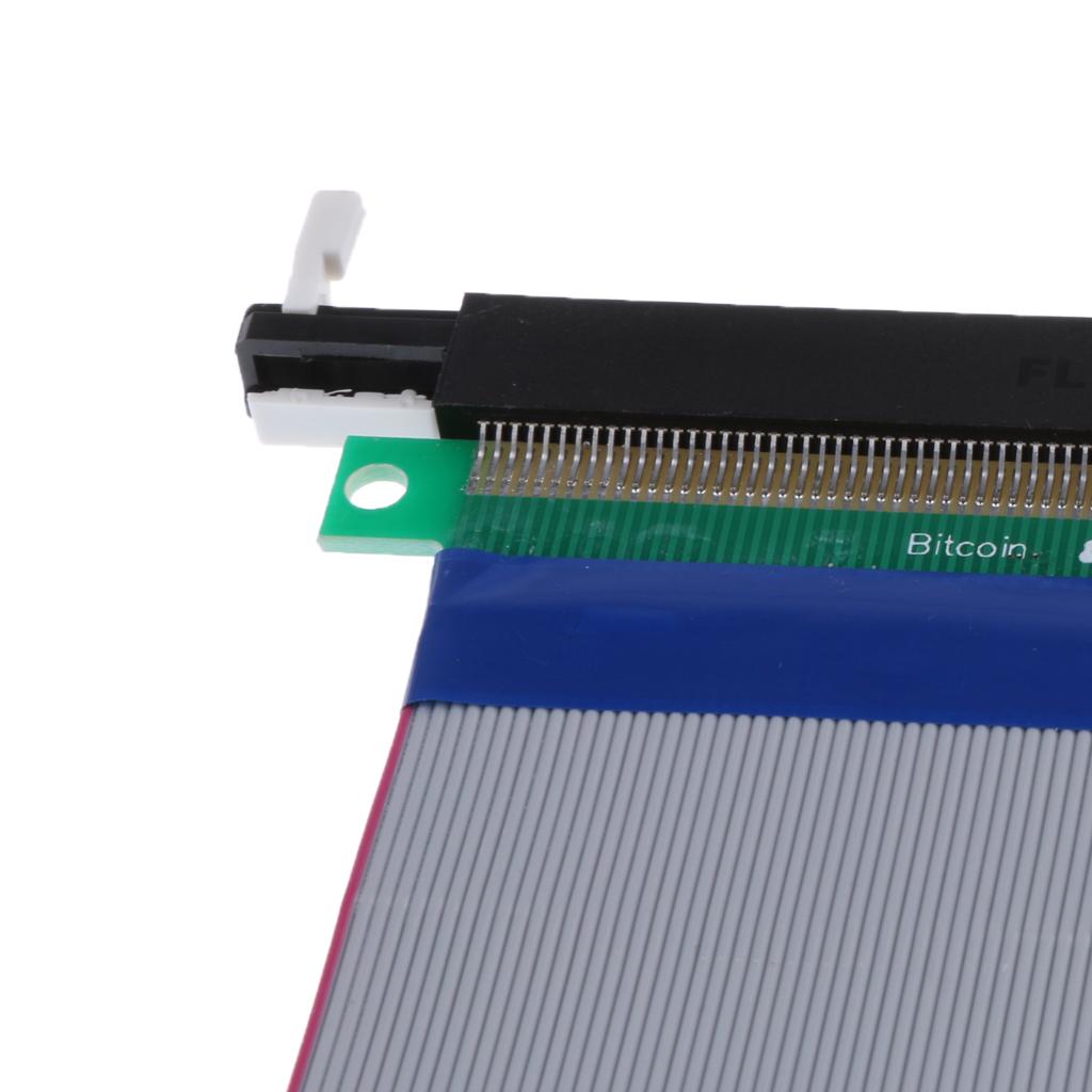 PCI-E Express 8X-8X Slot Riser Card Extender Ribbon Flex Extension Cable