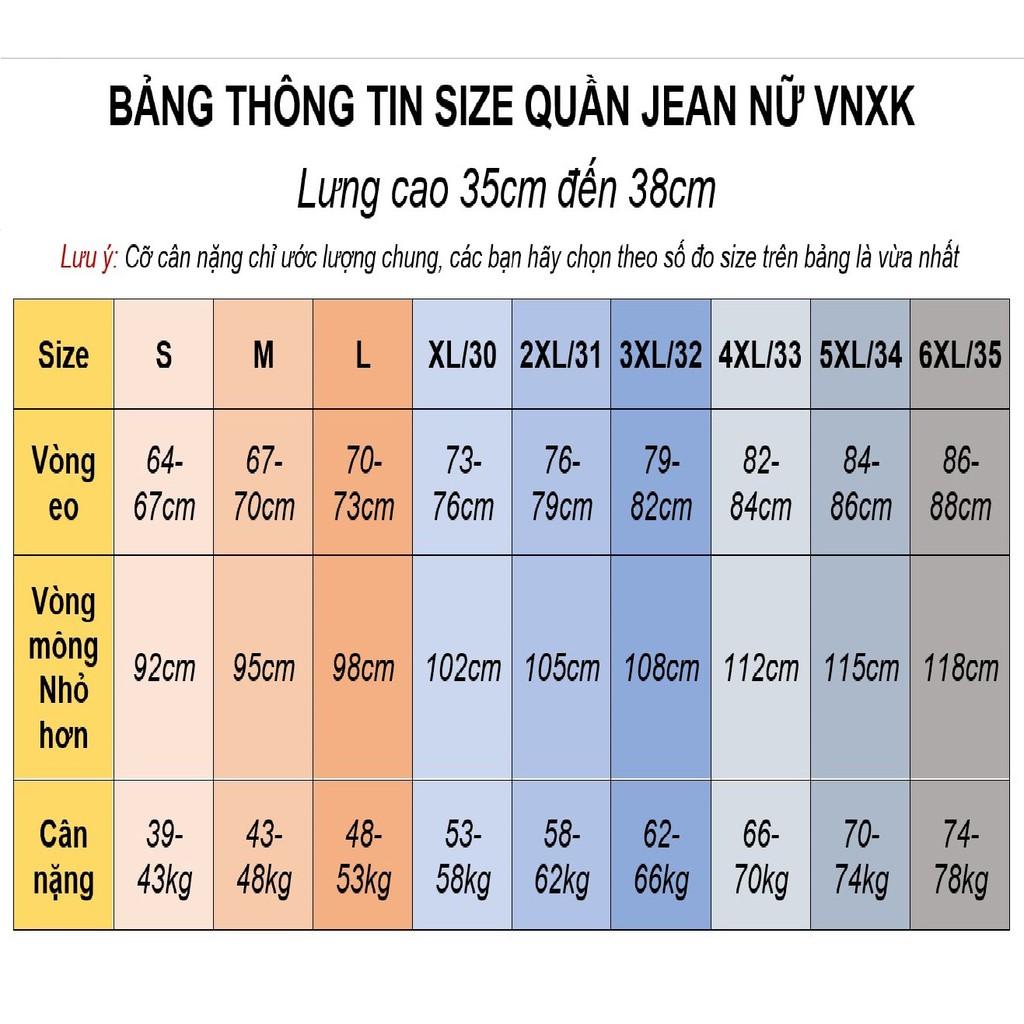 Quần jean nữ big size vải VNXK QJ1045