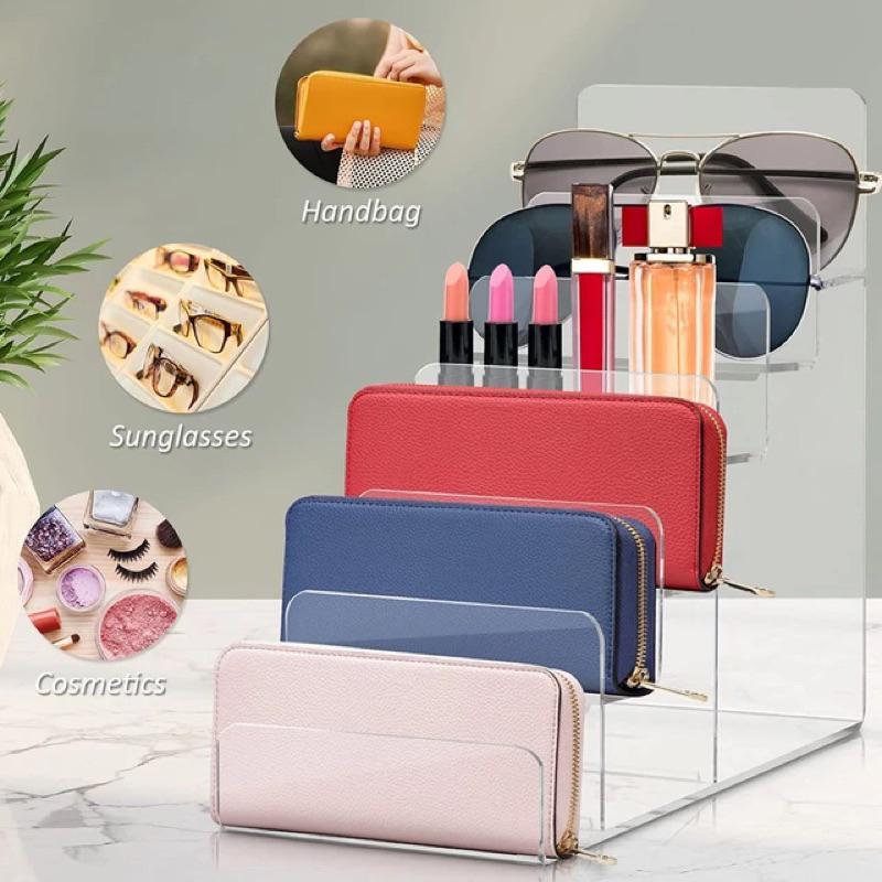 Kệ mica trưng bày sản phẩm, bóp ví, mắt kính, quà tặng, nhiều kích thước - 3mm đen