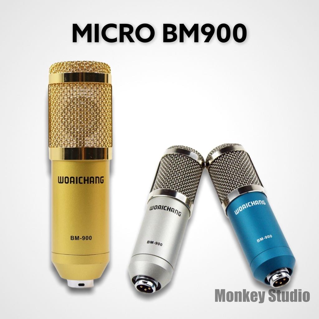 Bộ Mic Hát Livestream Mixer F4 &amp; Mic BM900 Chất Lượng Cao, Âm Thanh Cực Kỳ Sống Động - Hàng Chính Hãng