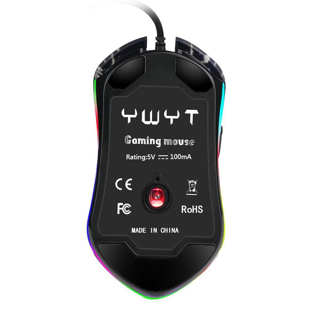 3200DPI Mechanical Macros Mouse Wired Gaming Mice USB RGB LED Backlit