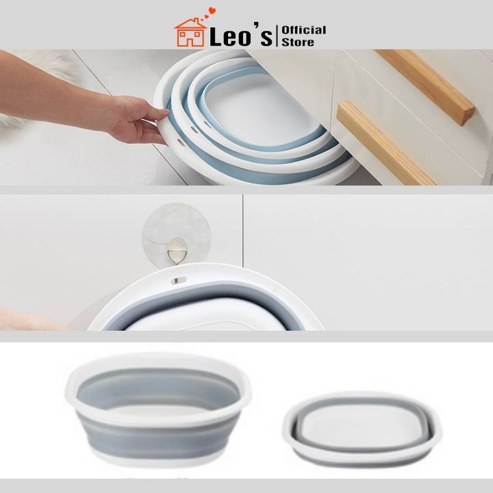 Thau đa năng gấp gọn Chậu gấp gọn silicone thau rửa mặt tiết kiệm không gian, Chậu xếp gọn đi du lịch