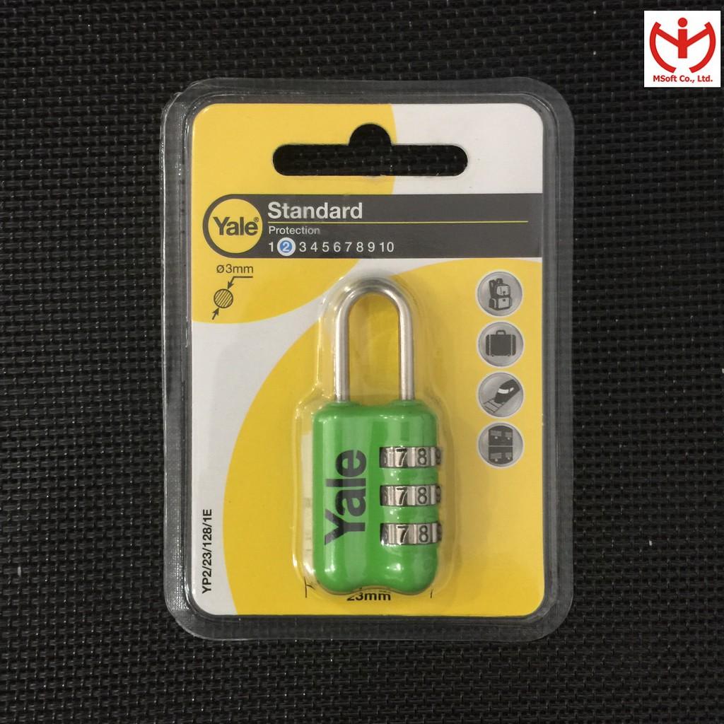Ổ khóa số Yale YP2/23/128/7 rộng 23mm nhiều màu dùng khóa vali hành lý - MSOFT