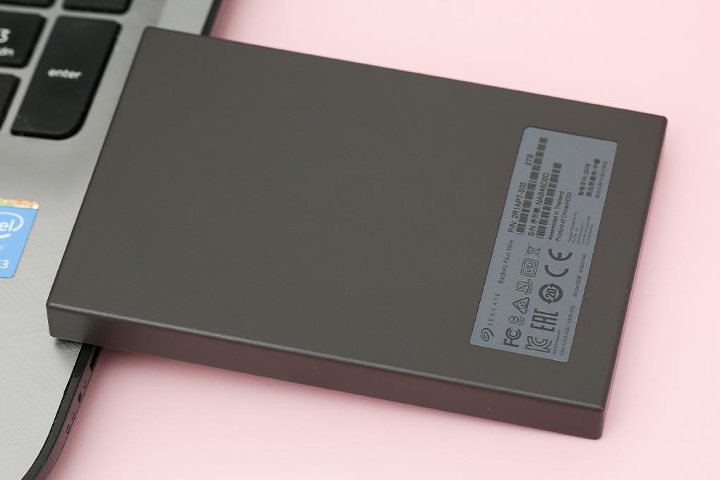 Ổ cứng HDD 2TB Seagate Backup Plus Slim STHN2000406 Xám - Hàng chính hãng