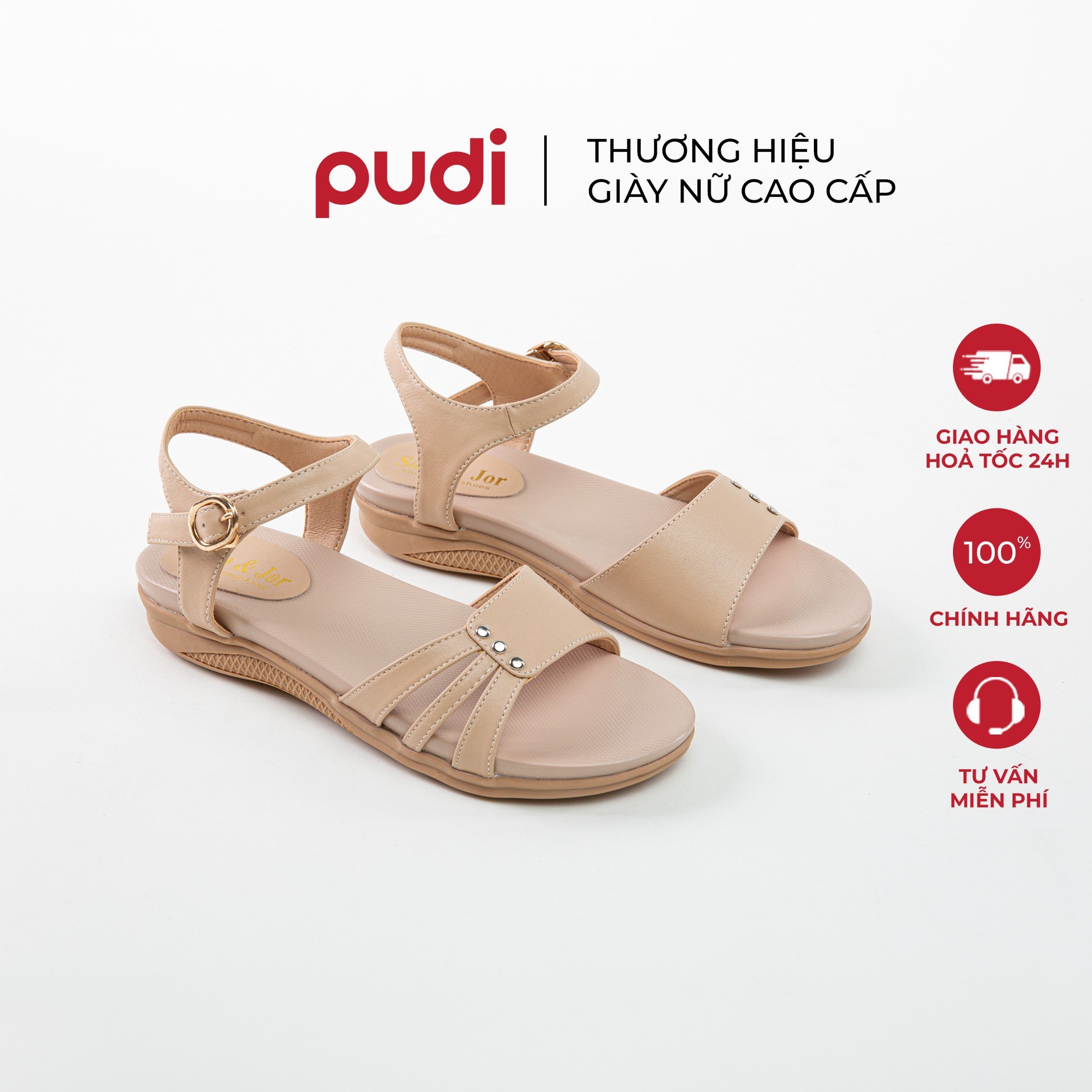 SANDAL NỮ QUAI CHÉO |PUDI| ĐẾ ĐÚC TRƠN TRƯỢT - 9350