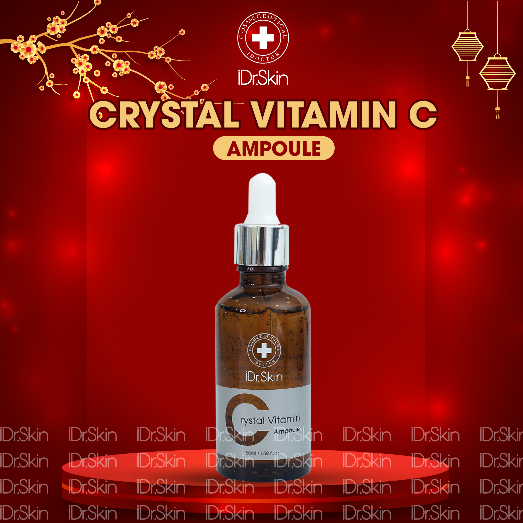 Tinh Chất Serum C Dưỡng Trắng Da Thương Hiệu iDr.Skin - CRYSTAL VITAMIN C AMPOULE SERUM. Tinh Chất Serum C Trắng Sáng - Nâng Tone Da Giúp Da Trắng Sáng Tự Nhiên. Xuất Xứ Hàn Quốc (50ml) Hàng Chính Hãng (50ml)