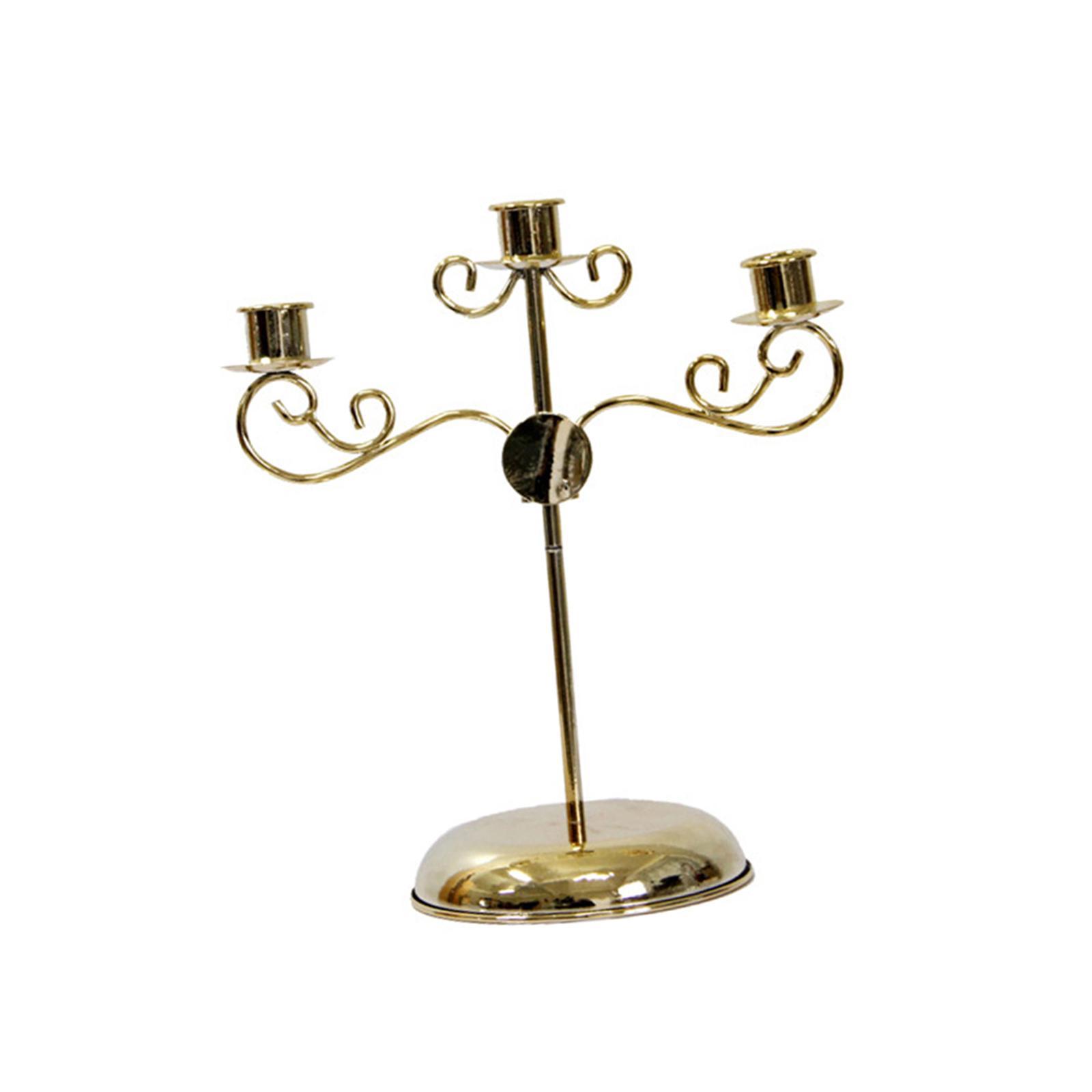 3 Arm Candelabra Taper Candle Holders, Candle Stands, Candlesticks ...
