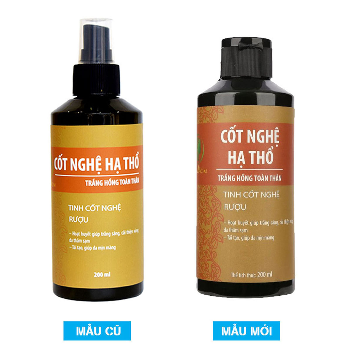 Cốt Nghệ Hạ Thổ Trắng Da Mặt, Da Bụng Và Toàn Thân Cho Mẹ Sau Sinh Wonmom Chai 200ml