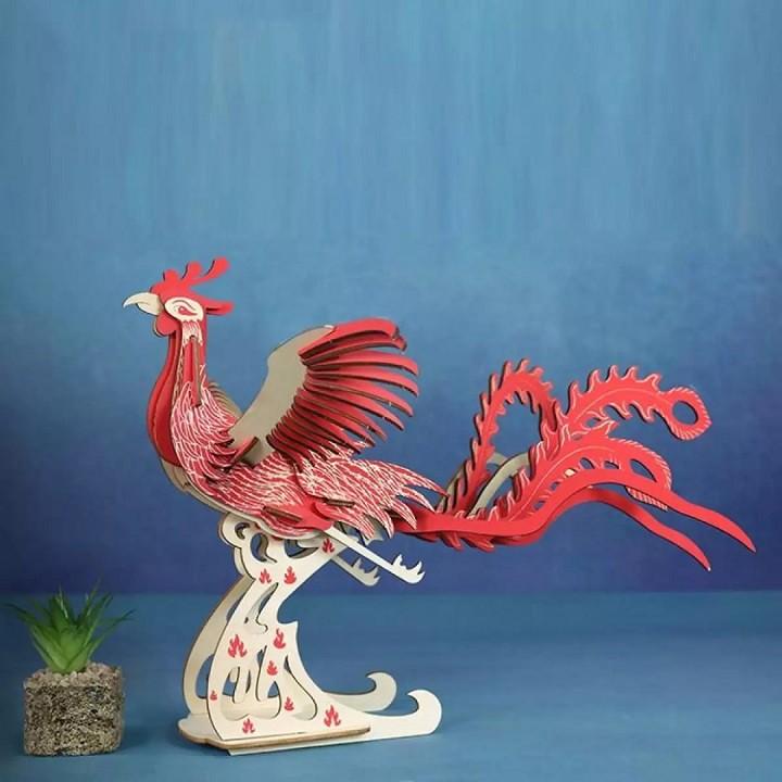 Đồ chơi lắp ghép 3D gỗ - Mô hình Phượng Hoàng- Phoenix