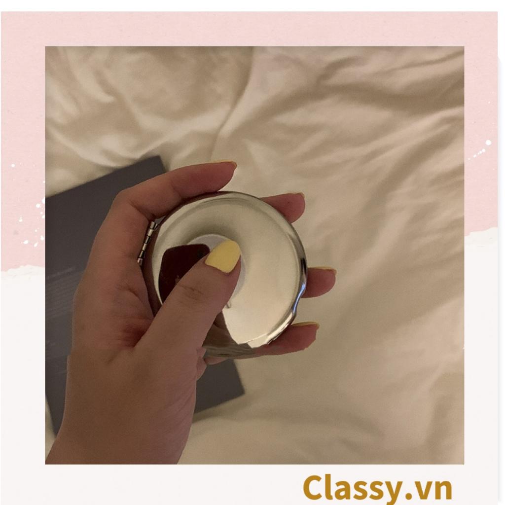 Gương trang điểm cầm tay mini 2 mặt bỏ túi, 6.5 cm , Gương cầm tay mini Hàn Quốc siêu cute, Gương hoạt hình PK1731