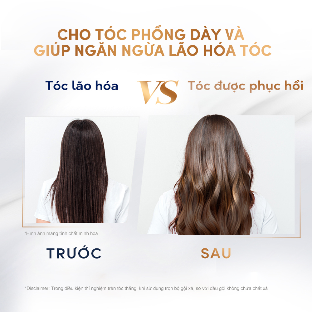 Combo Dầu gội và Kem Xả Serum 2 trong 1 Dove Pro-age Tóc phồng dày và Ngăn lão hóa 380ml, 230 ml