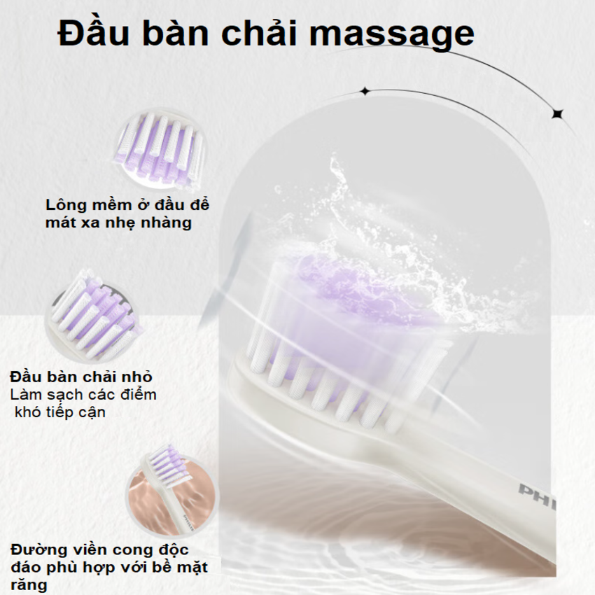 Bàn chải đánh răng điện Philips Sonicare Gentle Multi-effec Serial 3900 HX2491/01 - Hàng Chính Hãng